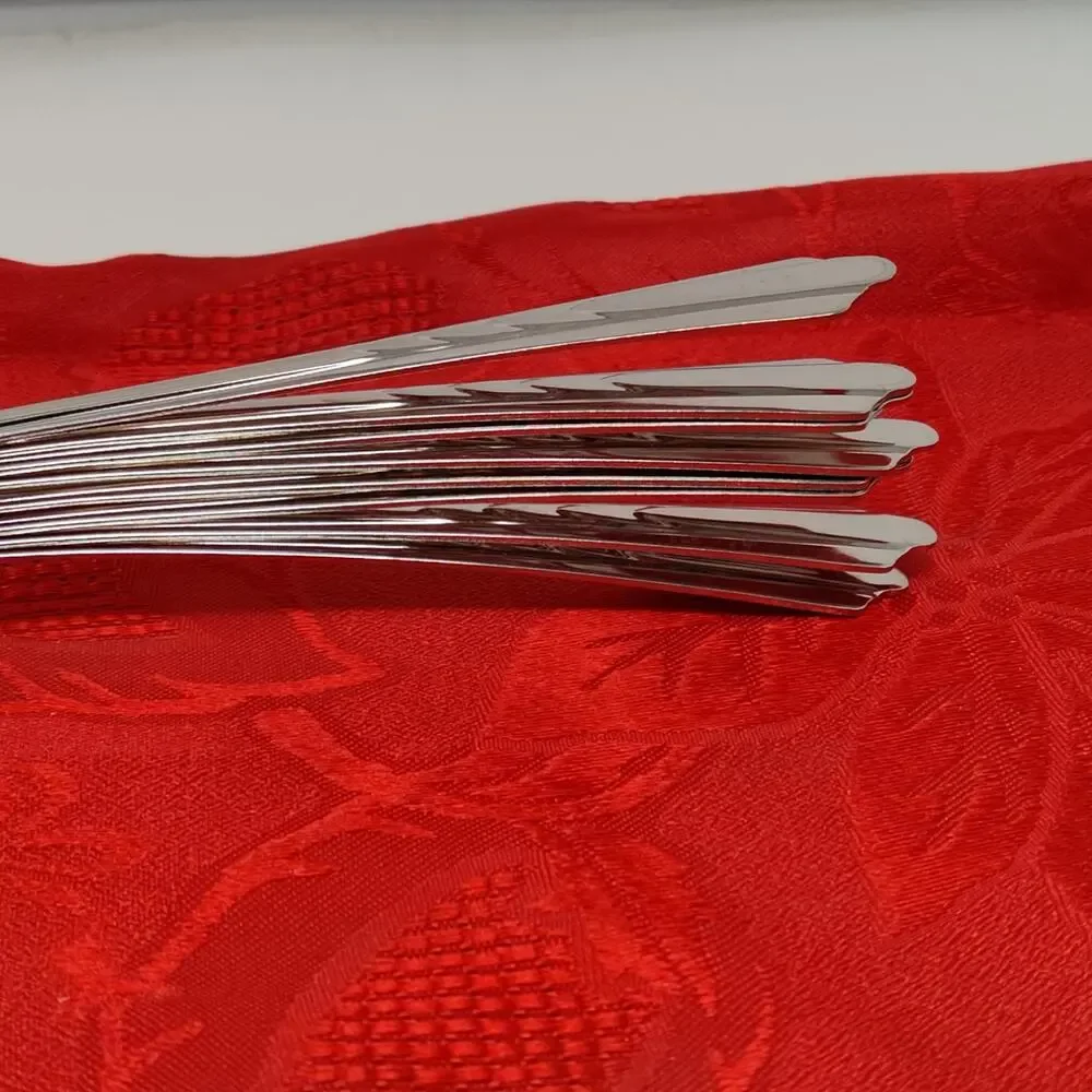 8X LH Tsp Ekco EKS7 Stainless Malt Ice Tea Spoons USA Long Handle